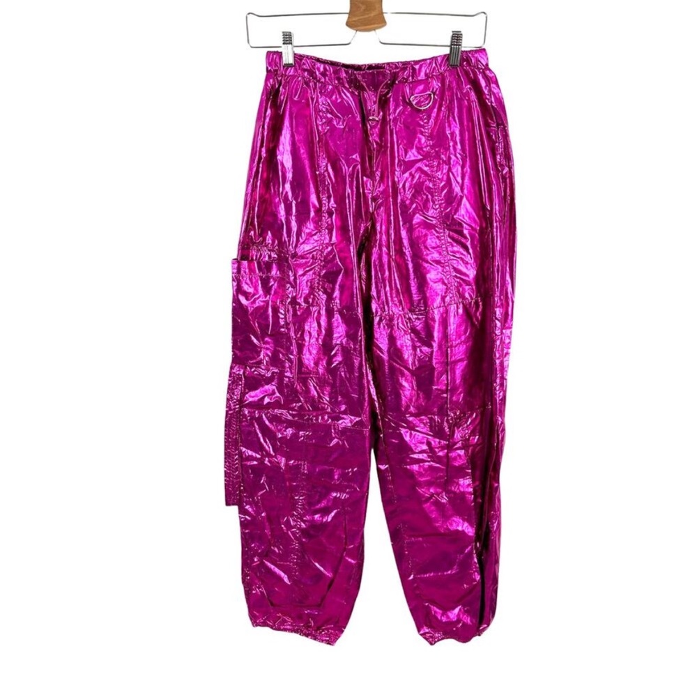 Jolie & Joy Metallic Pink Cargo Pants Rave Dance M